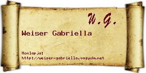 Weiser Gabriella névjegykártya